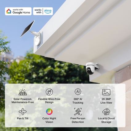 TP-Link - Умна соларна камера 5V IP65 Wi-Fi