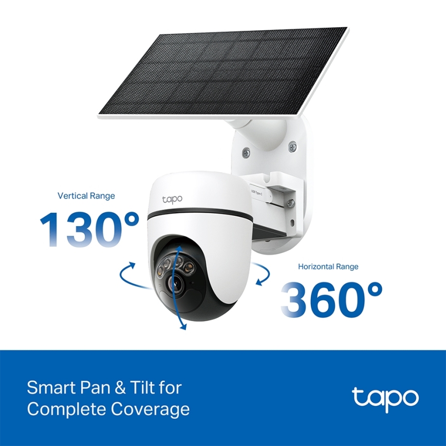 TP-Link - Умна соларна камера 5V IP65 Wi-Fi
