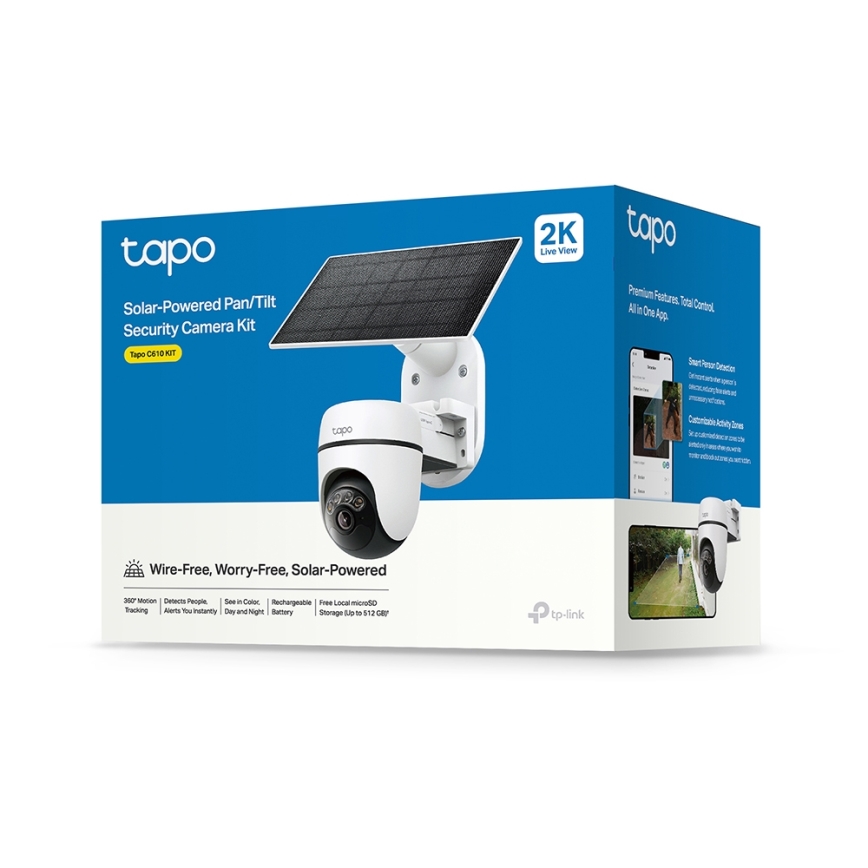 TP-Link - Умна соларна камера 5V IP65 Wi-Fi