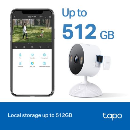 TP-Link - Умна външна камера 3 MP 5V Wi-Fi