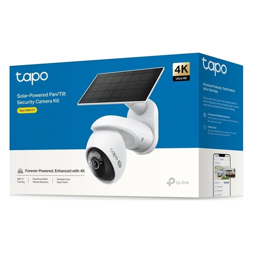 TP-Link - Външна соларна камера с детектор за движение IP65 Wi‑Fi