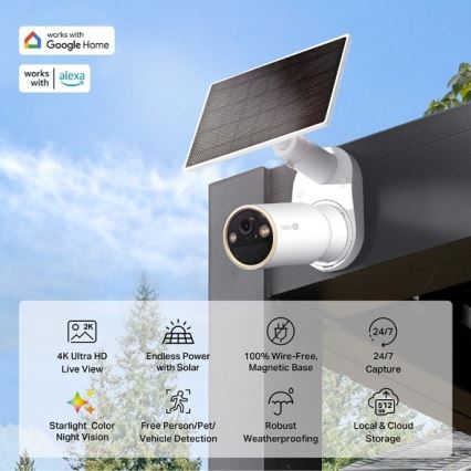 TP-Link - Външна соларна камера със сензор, IP66, Wi-Fi
