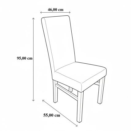 Трапезен стол ALISON кафяв/бук