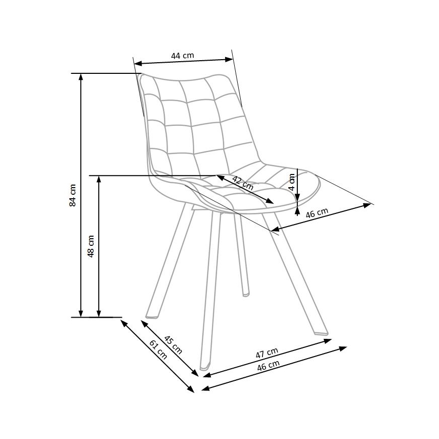 Трапезен стол COMORO, 1 бр., черен