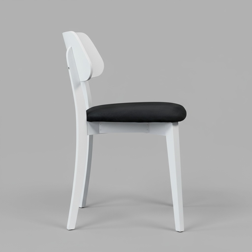 Трапезен стол EZRA бял/черен