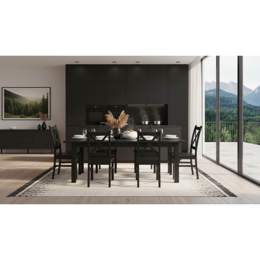 Трапезен стол NATE черен