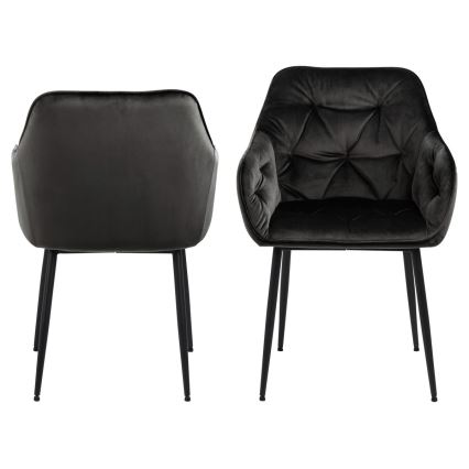 Трапезен стол с подлакътници AYLIN 1 бр. черен