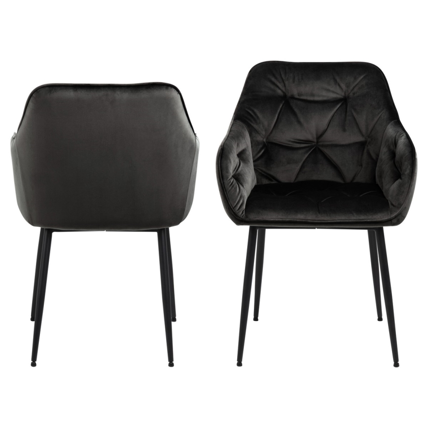 Трапезен стол с подлакътници AYLIN 1 бр. черен