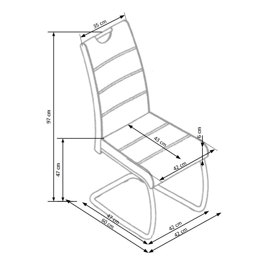 Трапезен стол SAFFON 1 бр. сив