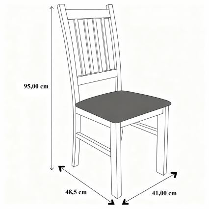 Трапезен стол SIMON бук/оранжев