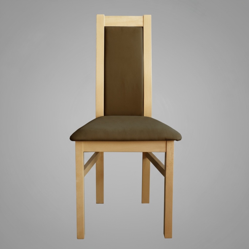 Трапезен стол ZOE дъб/тъмнокафяв