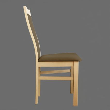 Трапезен стол ZOE дъб/тъмнокафяв