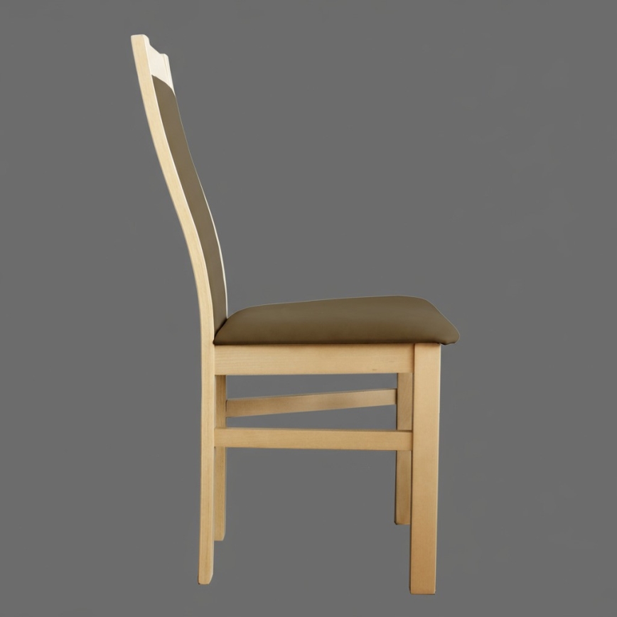 Трапезен стол ZOE дъб/тъмнокафяв