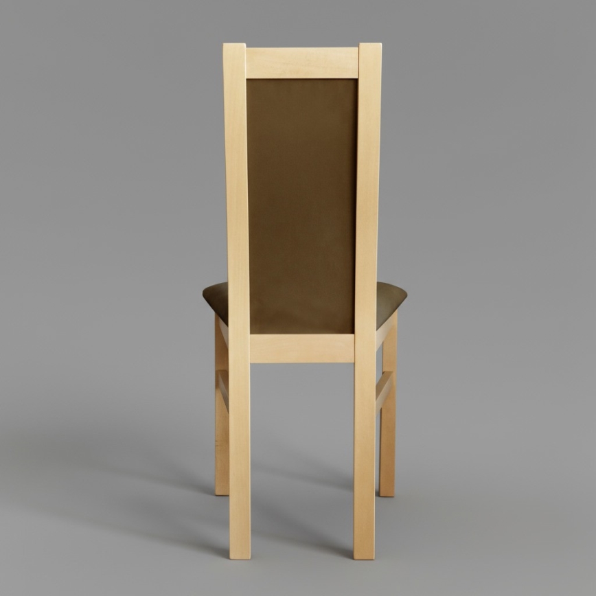 Трапезен стол ZOE дъб/тъмнокафяв