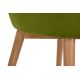 Трапезен стол BAKERI 86x48 см светлозелен/бук