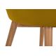 Трапезен стол BAKERI 86x48 см жълт/бук