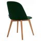 Трапезен стол RIFO 86x48 см тъмнозелен/бук