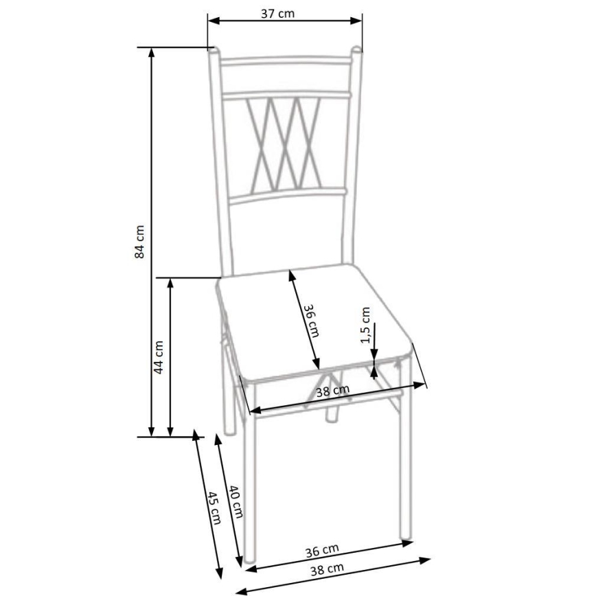 Трапезен комплект FAUST метал/дъб Сонома