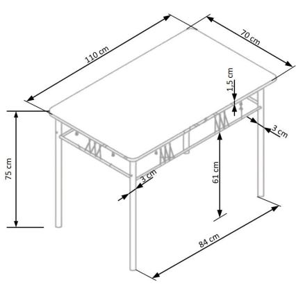 Трапезен комплект FAUST метал/дъб Сонома