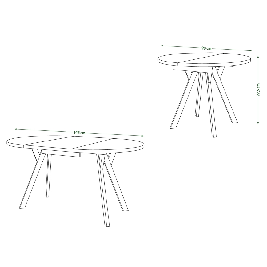 Трапезна маса ARTUR бяла/черна