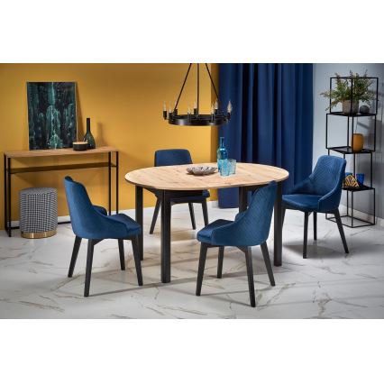 Трапезна маса CALMIO дъб artisan/черен