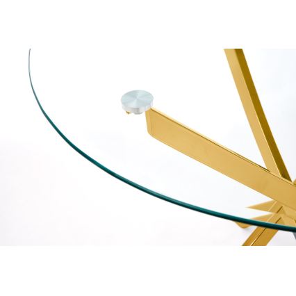 Трапезна маса ESTEN прозрачна/златна