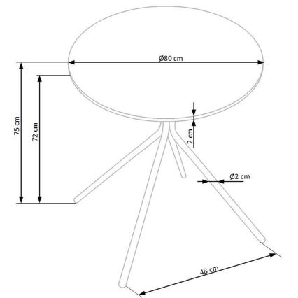 Трапезна маса HOMORA в черно