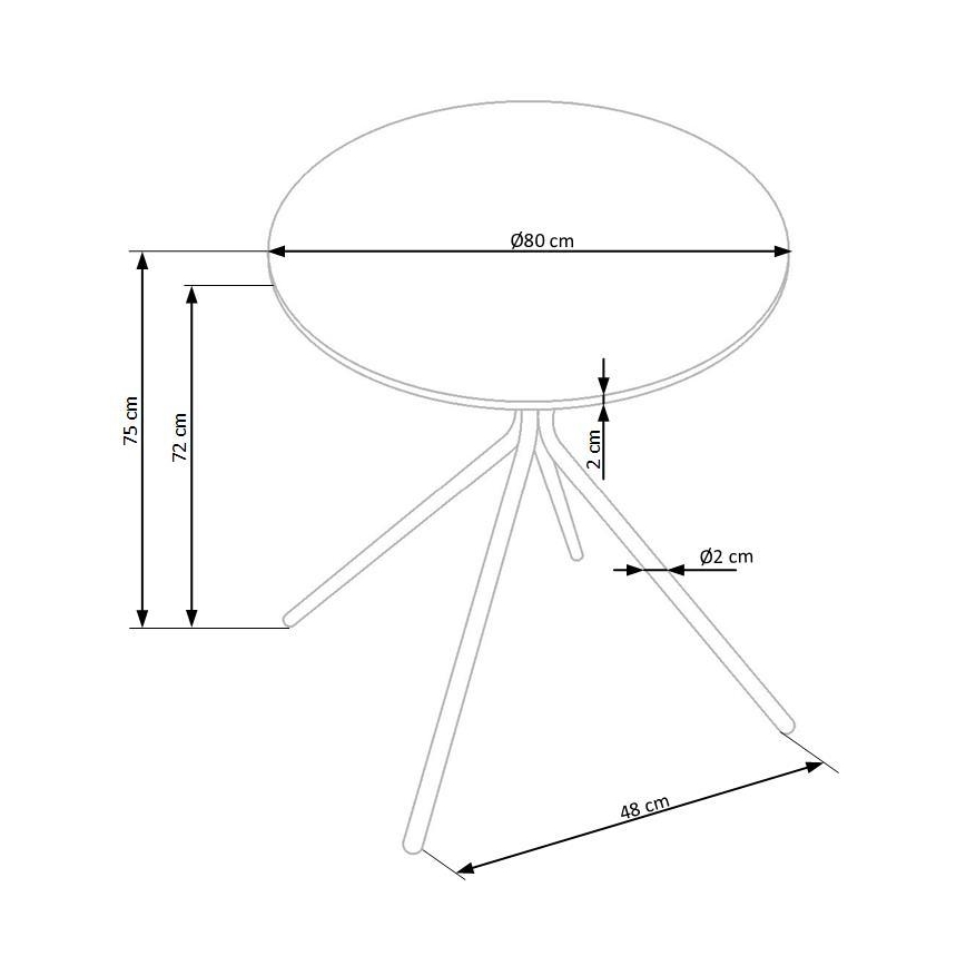 Трапезна маса HOMORA в черно