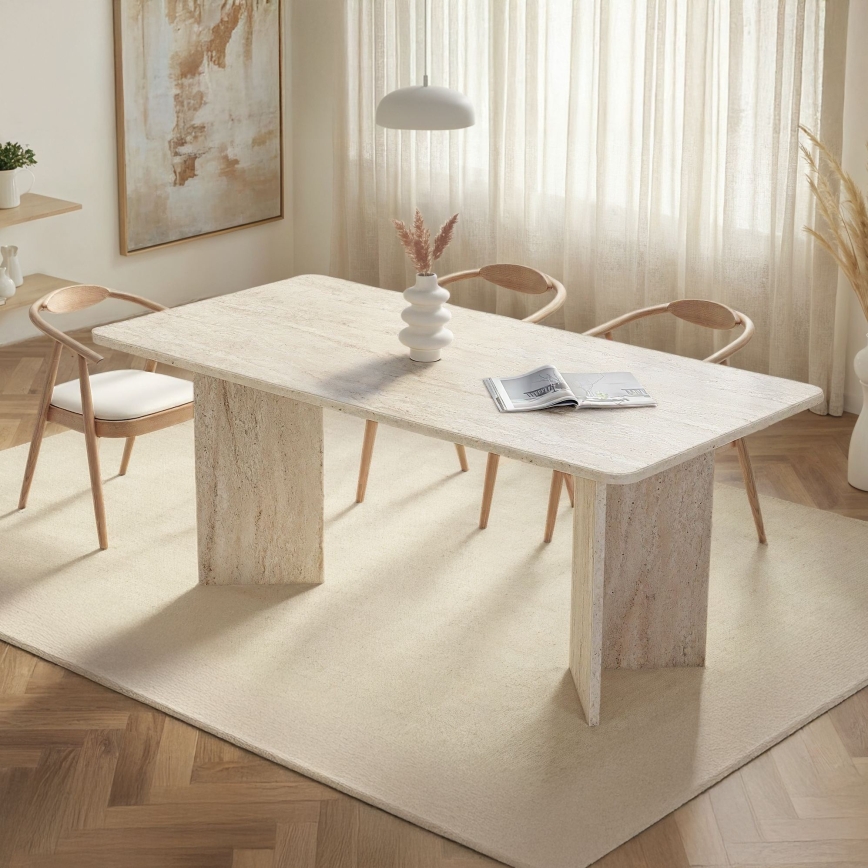 Трапезна маса NEL 180x90 cm травертин