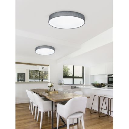 Trio - Димируемо LED таванно осветително тяло LUGANO LED/22W/230V 3000K Ø 40 см сиво