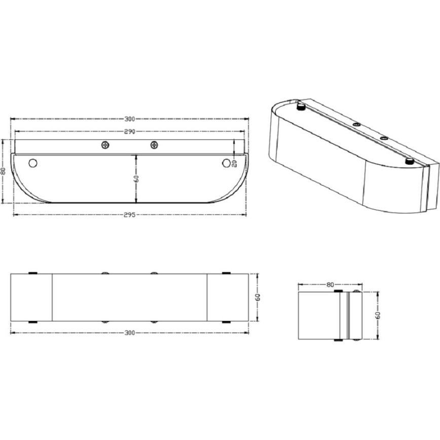 Trio - LED Аплик ADRIANO 2xLED/3,1W/230V 3000K