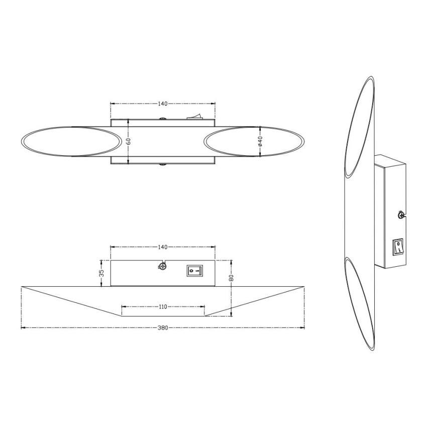 Trio - LED Аплик BOLERO 2xLED/3,1W/230V CRI 90 матов хром