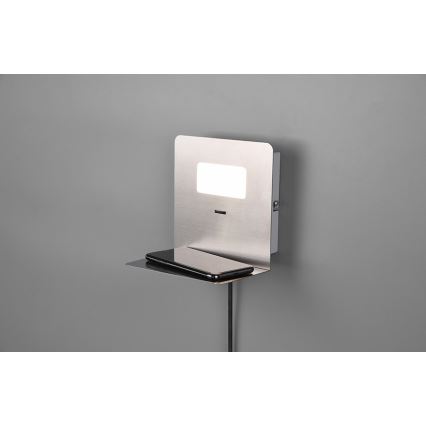 Trio - LED Аплик с рафт ALOFT LED/3W/230V + USB порт