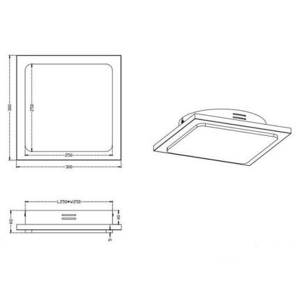 TRIO - LED Димируема  Таванна лампа DENVER 1xLED/20W/230V фурнир