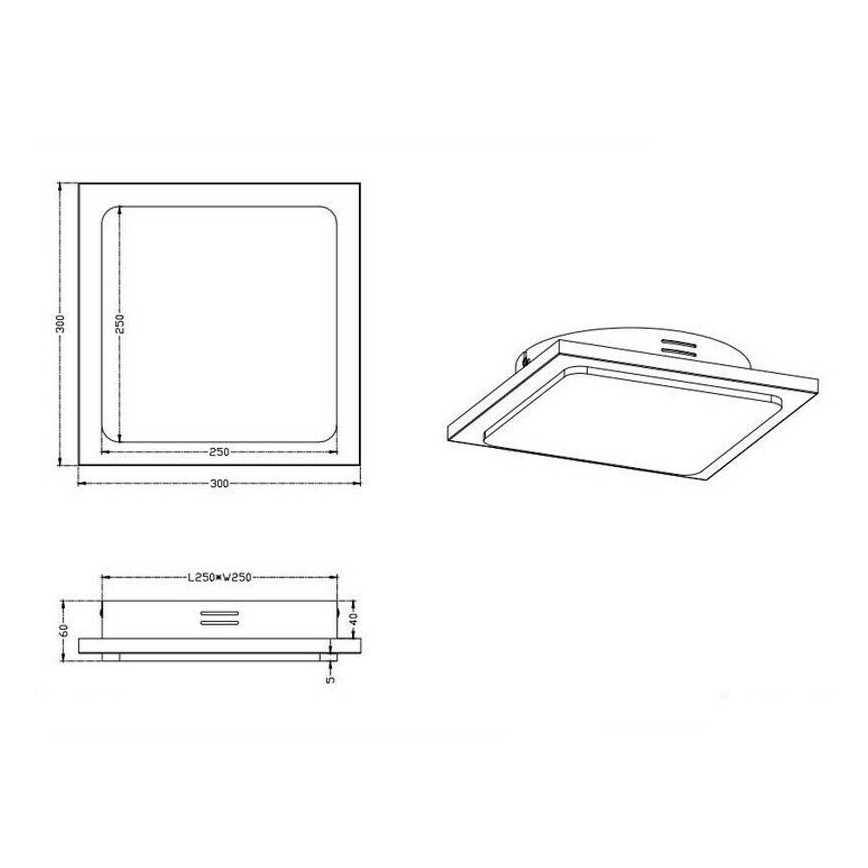 TRIO - LED Димируема  Таванна лампа DENVER 1xLED/20W/230V фурнир