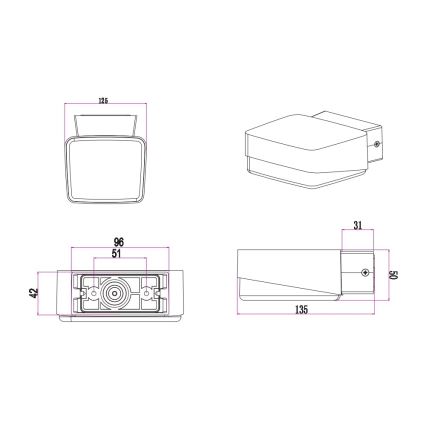 Trio - LED Екстериорен аплик JUBA LED/10W/230V IP65