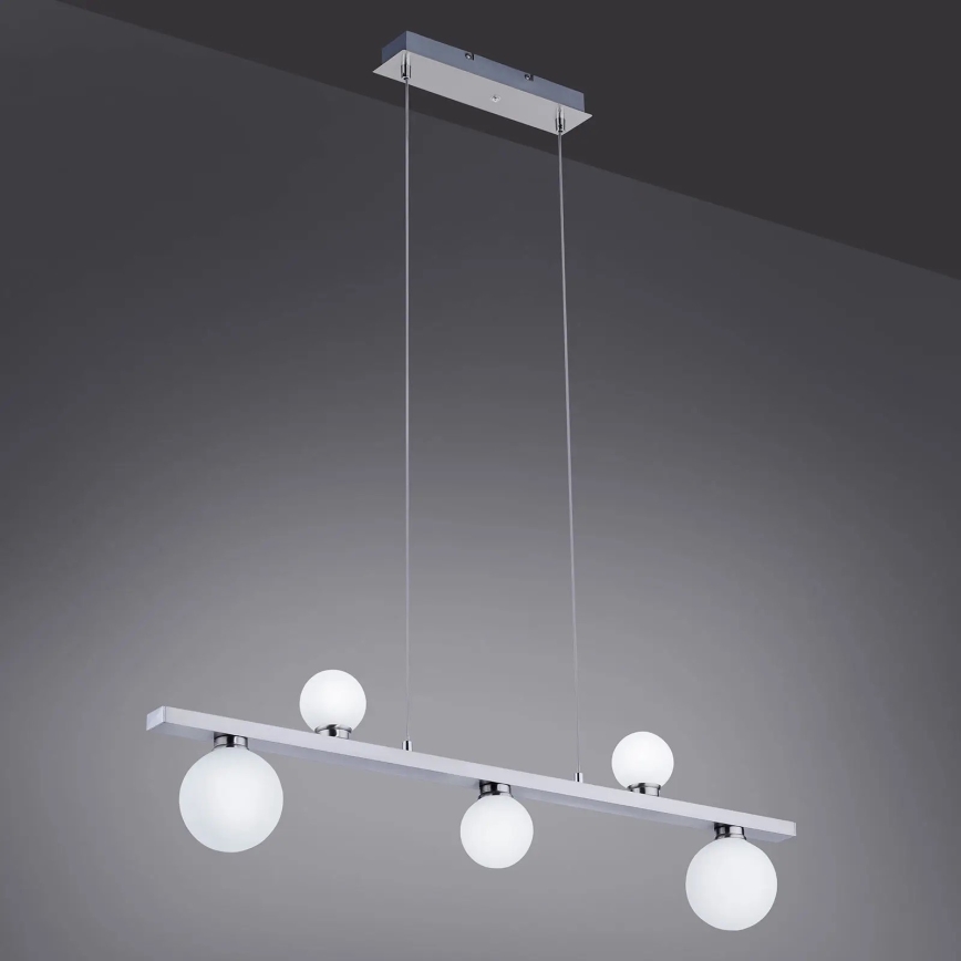 Trio - LED RGB Димируем висящ полилей DICAPO 5xLED/3W/230V 3000-5000K + дистанционно