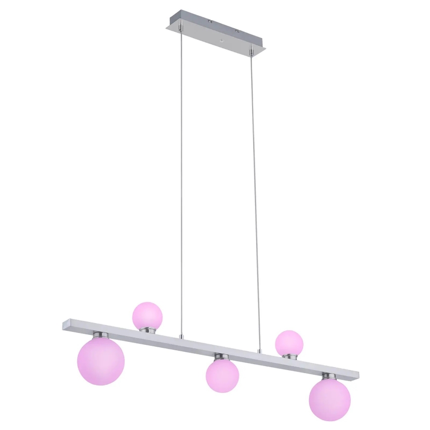 Trio - LED RGB Димируем висящ полилей DICAPO 5xLED/3W/230V 3000-5000K + дистанционно
