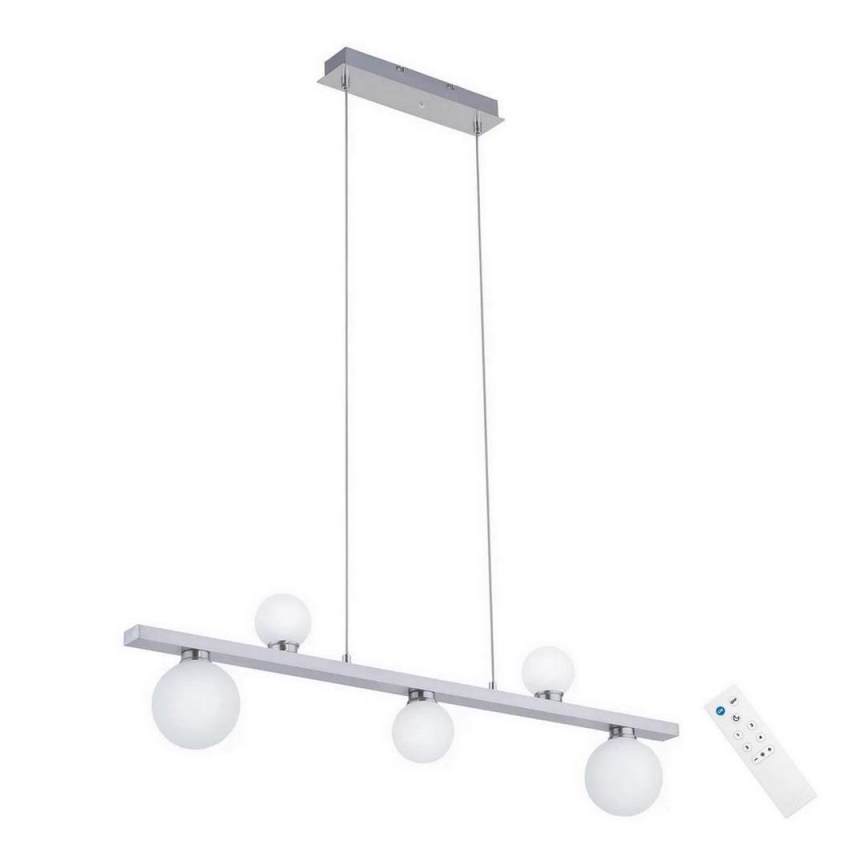 Trio - LED RGB Димируем висящ полилей DICAPO 5xLED/3W/230V 3000-5000K + дистанционно