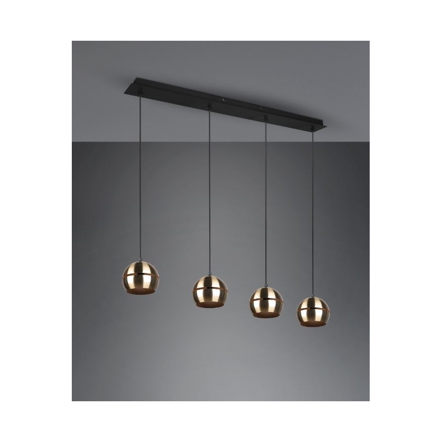 Trio - Пендел FLETCHER 4xE14/40W/230V месинг