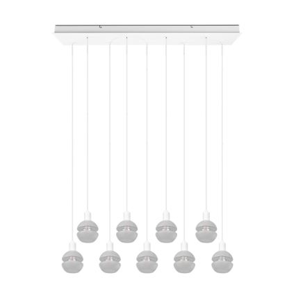 Trio - Полилей на кабел MELA 9xE14/25W/230V бял