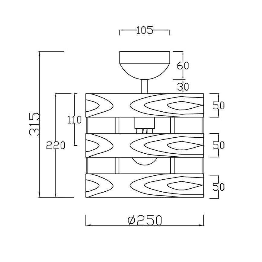 Trio - Полилей за вграждане DUNCAN 1xE27/40W/230V