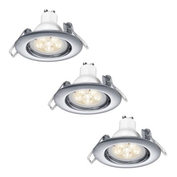 TRIO - К-кт 3бр. LED Димируеми лунички за вграждане LED/5,5W/230V