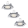TRIO - К-кт 3бр. LED Димируеми лунички за вграждане LED/5,5W/230V