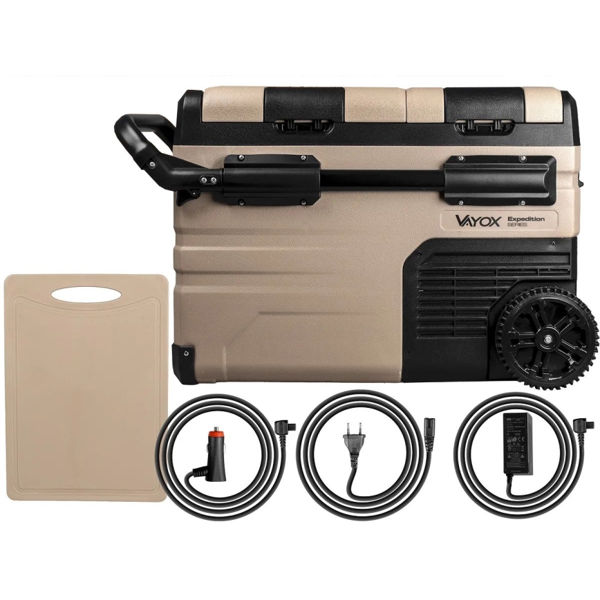 Туристически хладилник с LCD дисплей 39 l 230V/12V/24V кафяв