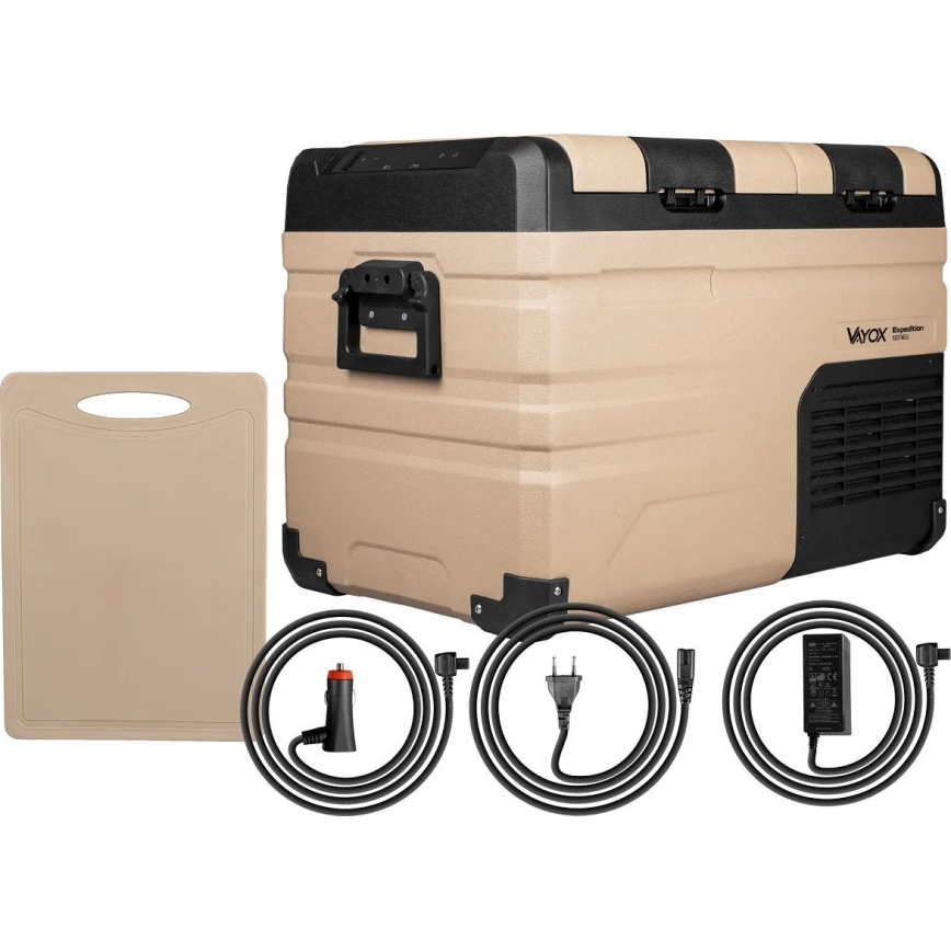 Туристически хладилник с LCD дисплей 39 l 230V/12V/24V кафяв