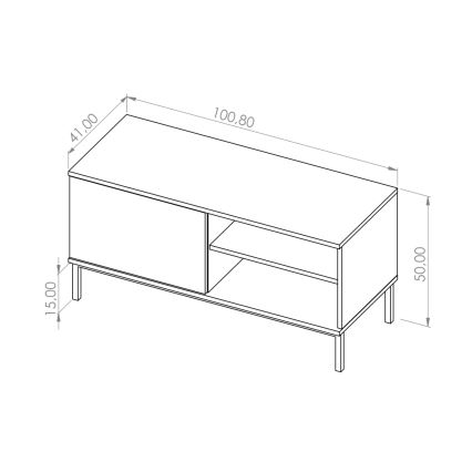 TV маса ERISTI 50x100,8 см бял