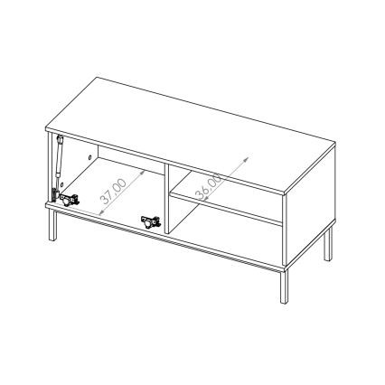 TV маса ERISTI 50x100,8 см бял