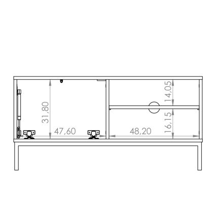 TV маса ERISTI 50x100,8 см бял