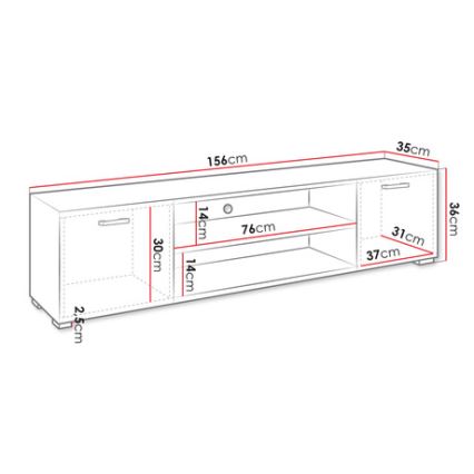 TV маса GIMREN 36x156 см бял